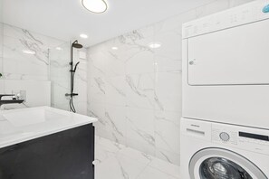 Hair dryer, towels