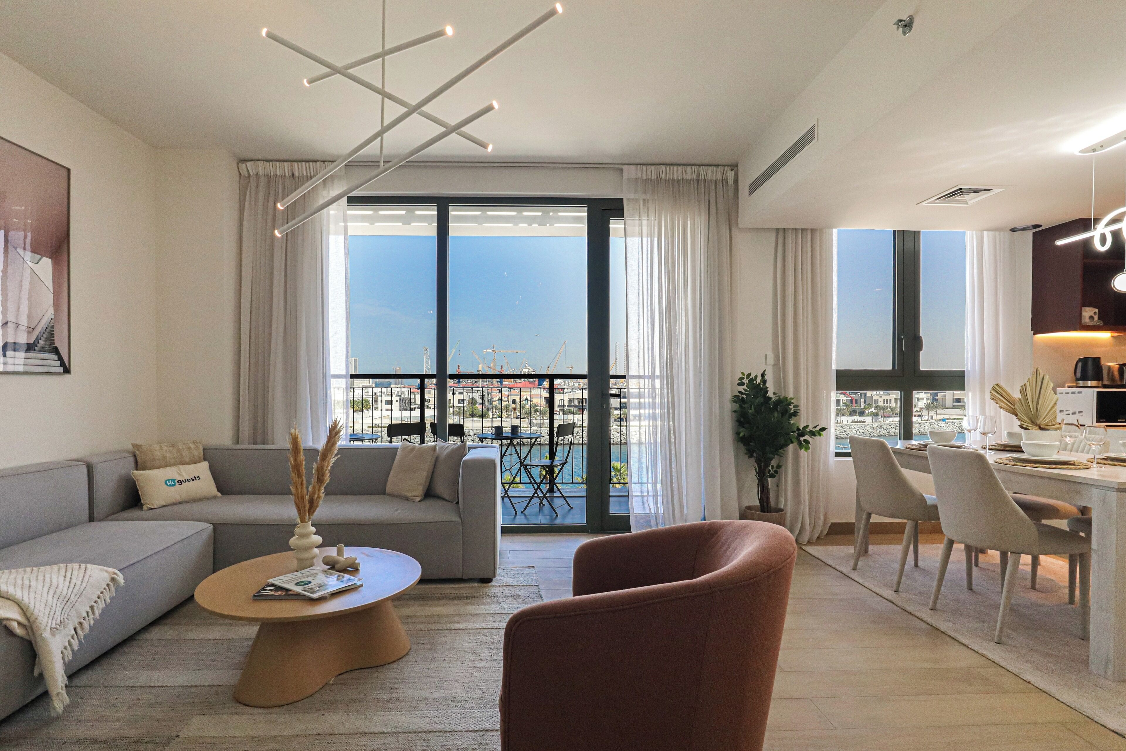 Appartement, uitzicht op zee | Woonruimte