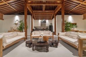 Deluxe Villa, Balcony, Pool View | Living area | 32-inch Smart TV with digital channels - Villa Nador by Alfred in Bali (Seminyak)