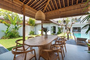 Deluxe Villa, Balcony, Pool View | Dining room - Villa Nador by Alfred in Bali (Seminyak)