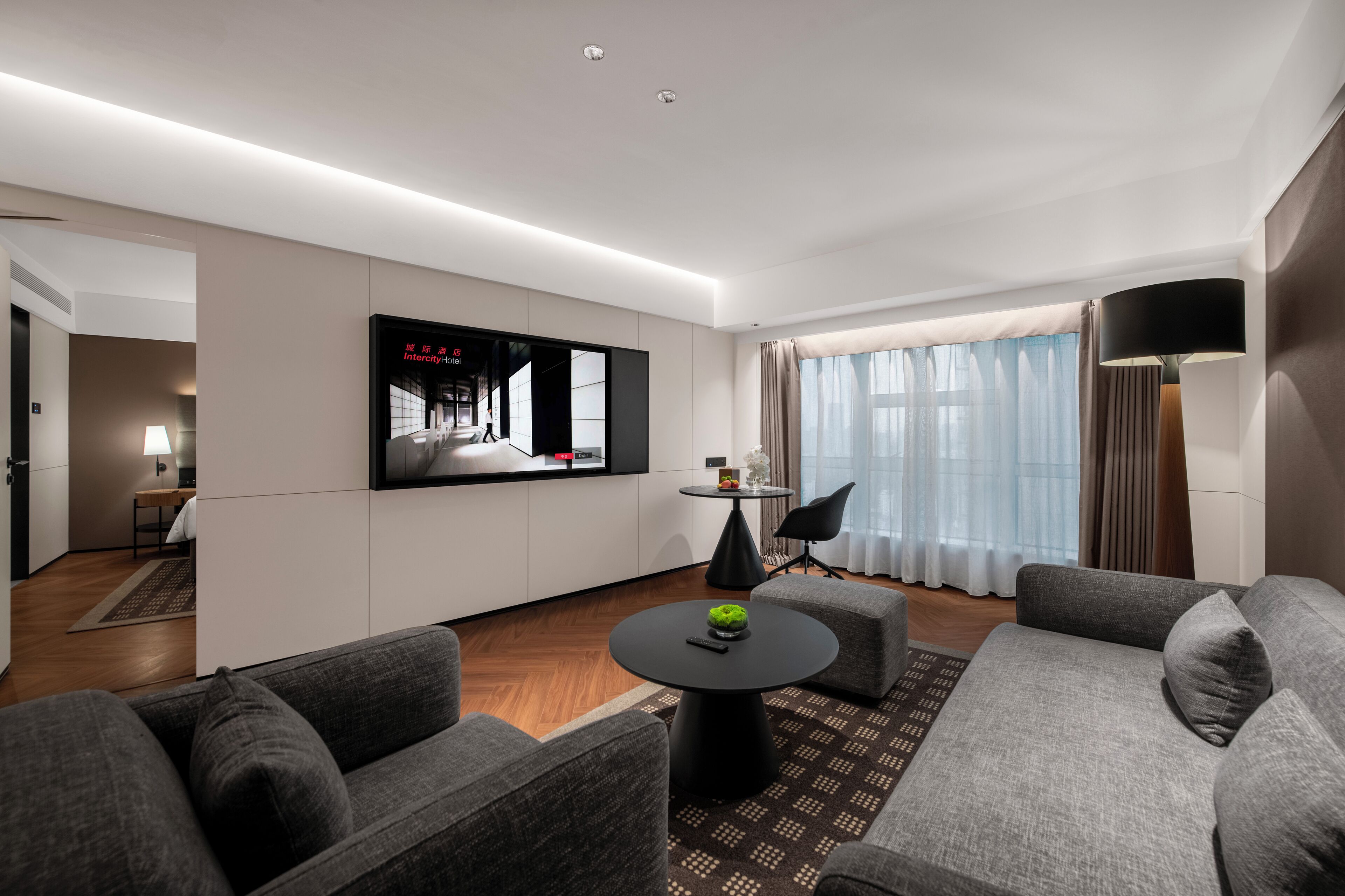 Televisión LCD de 65 cm con canales por satélite