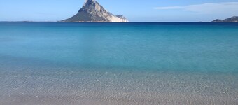 Bouganville Two-Room Apartment 80 m from the Beach with Private Terrace, Garden & AC