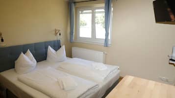 Doppelzimmer | Verdunkelungsvorhänge, kostenloses WLAN