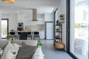 Villa, 3 Bedrooms, Private Pool, City View | Living area | 50-inch Smart TV with digital channels, Netflix, streaming services - Villa Flora's 3-BR Retreat & Private Pool in Protaras (Paralimni)