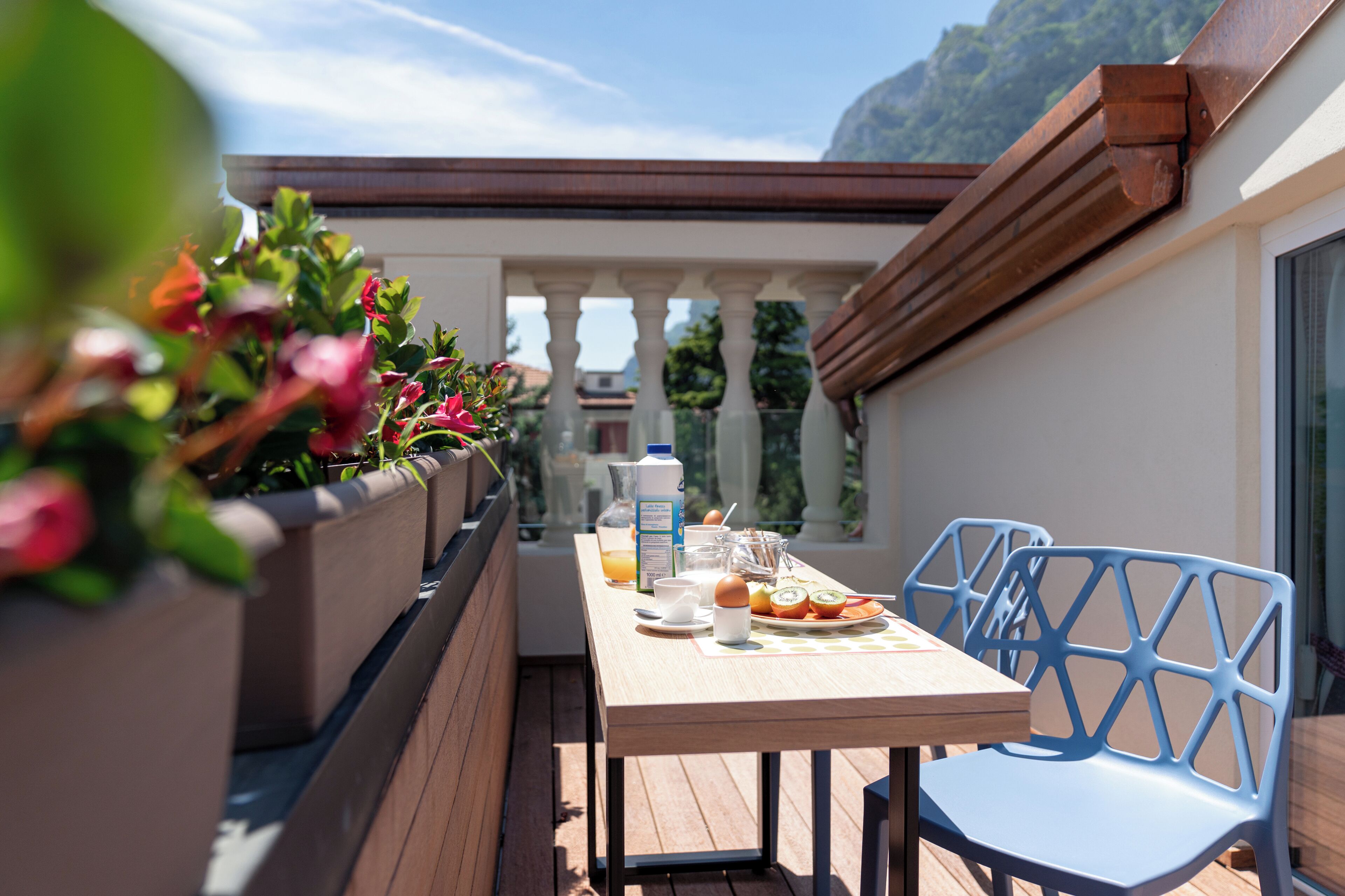 Luxury-Penthouse, 2 Schlafzimmer, Stadtblick | Speisen im Freien
