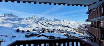 Appartement trĂšs cosy Ă Belle Plagne pour 7 personnes ski aux pieds!