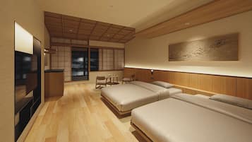 Zweibettzimmer im japanischen Stil, Balkon, Meerblick (Semi-Open Air Bath, 41 sqm) | Zimmersafe, kostenloses WLAN