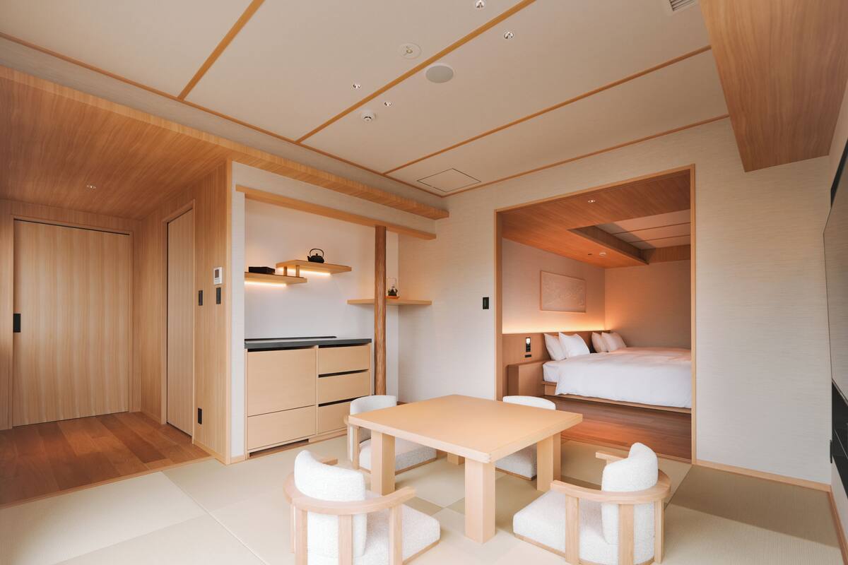 럭셔리 트윈룸, 발코니, 바다 전망 (Open-Air Cypress Bath, 69 sqm) | 객실 내 금고, 무료 WiFi, 침대 시트
