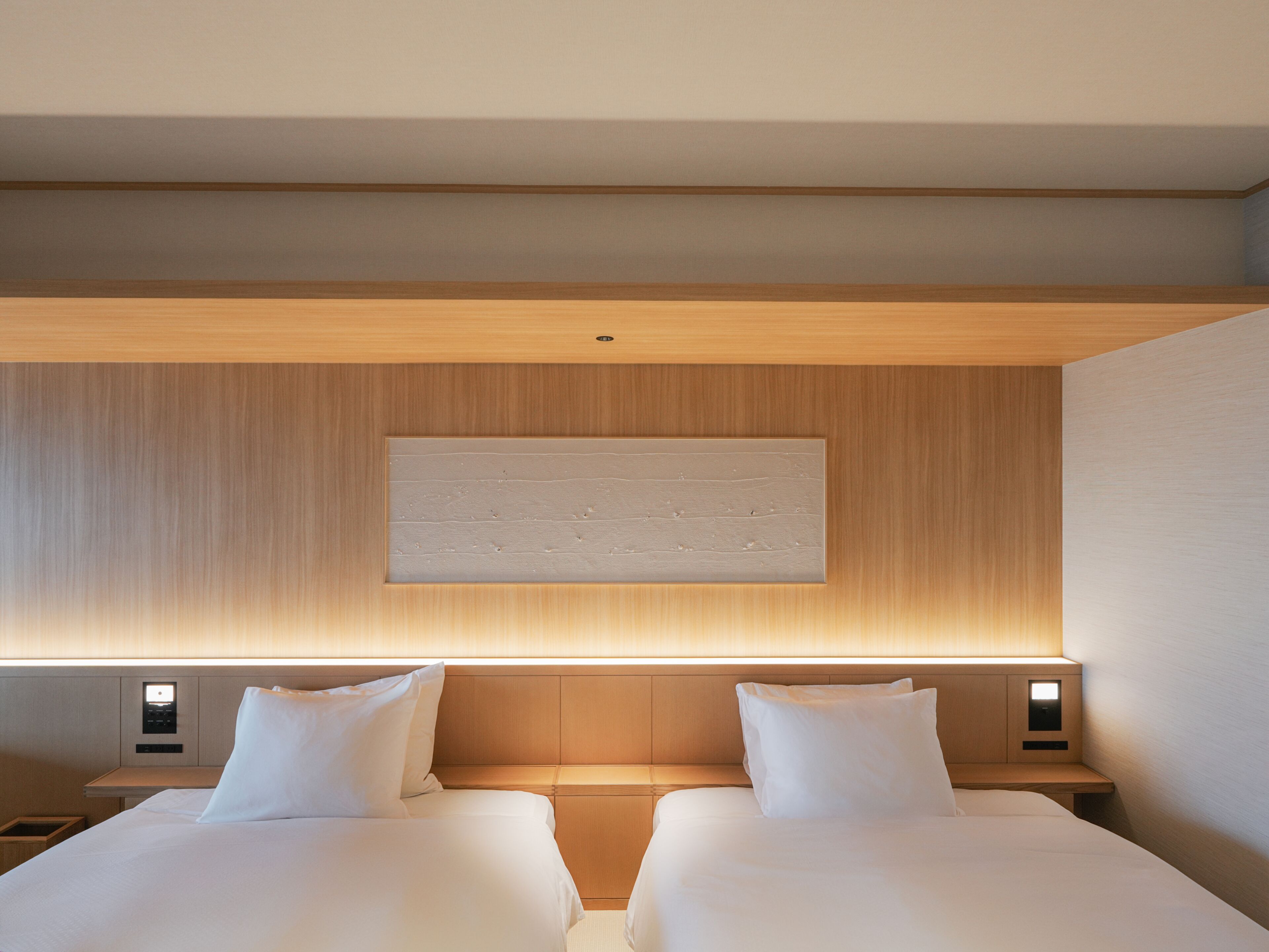 일본식 트윈룸, 발코니, 바다 전망 (Open-Air Cypress Bath, 58-62 sqm) | 객실 내 금고, 무료 WiFi, 침대 시트