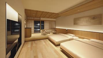 Zweibettzimmer im japanischen Stil, Balkon, Meerblick (Semi-Open Air Bath, 58-59 sqm) | Zimmersafe, kostenloses WLAN