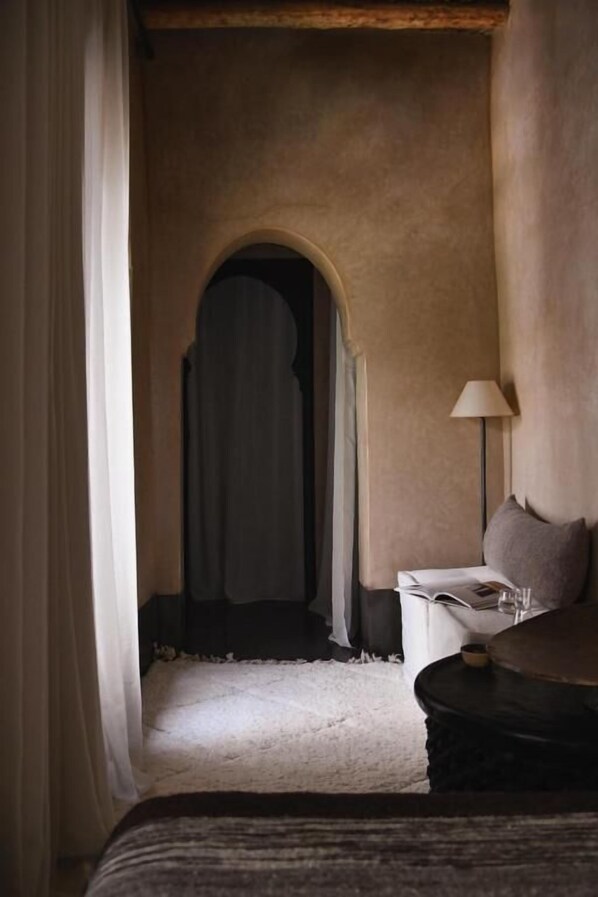Double Room, Balcony, Pool View | Interior - Riad Muarid (Marrakech)