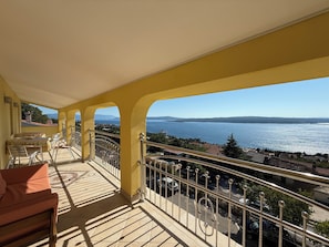 Family Apartment, Balcony, Sea View | Terrace/patio - Apartments Vista Bliss 2 (Crikvenica)