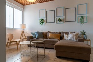Apartment, 2 Bedrooms, Kitchen, Sea View | Living area | Smart TV, Netflix, streaming services - Laurel 2-BR Apt. & Balcony in Larnaca (Larnaca)