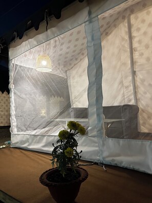 Luxury Cottage, River View | Outdoor dining - Kalp Vriksh Tent City (Karchana)