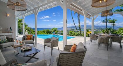 Villa Perlane Bay - Luxury villa, 5 bedrooms, heated pool, Caribbean sea view