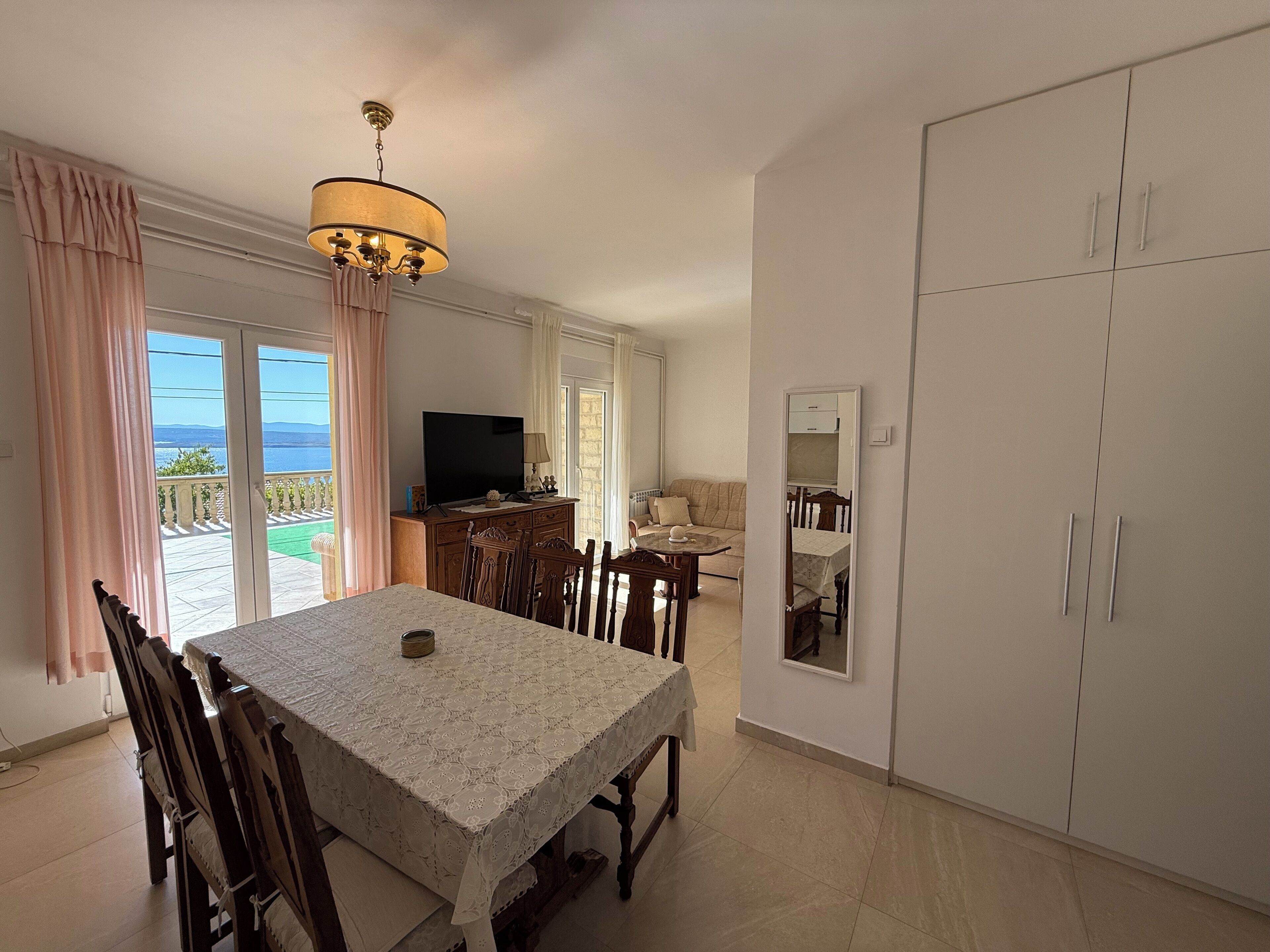 Appartement, uitzicht op zee | Dineren