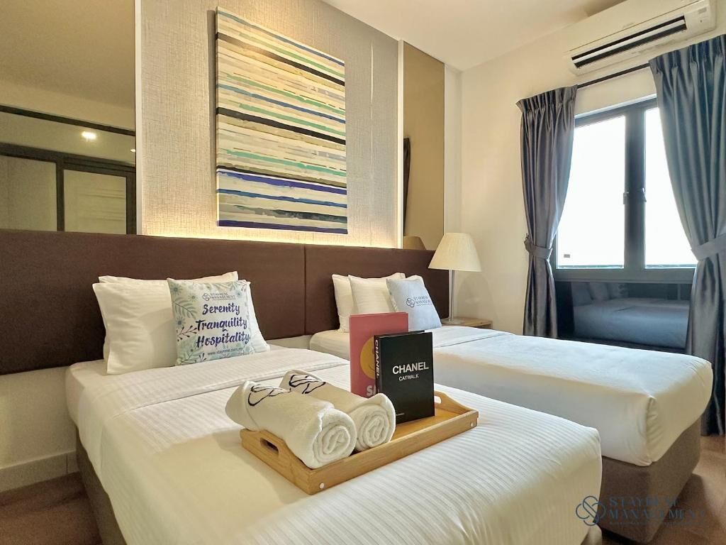 Comfort Studio, 2 Single Beds, City View | Blackout curtains, iron/ironing board, free WiFi