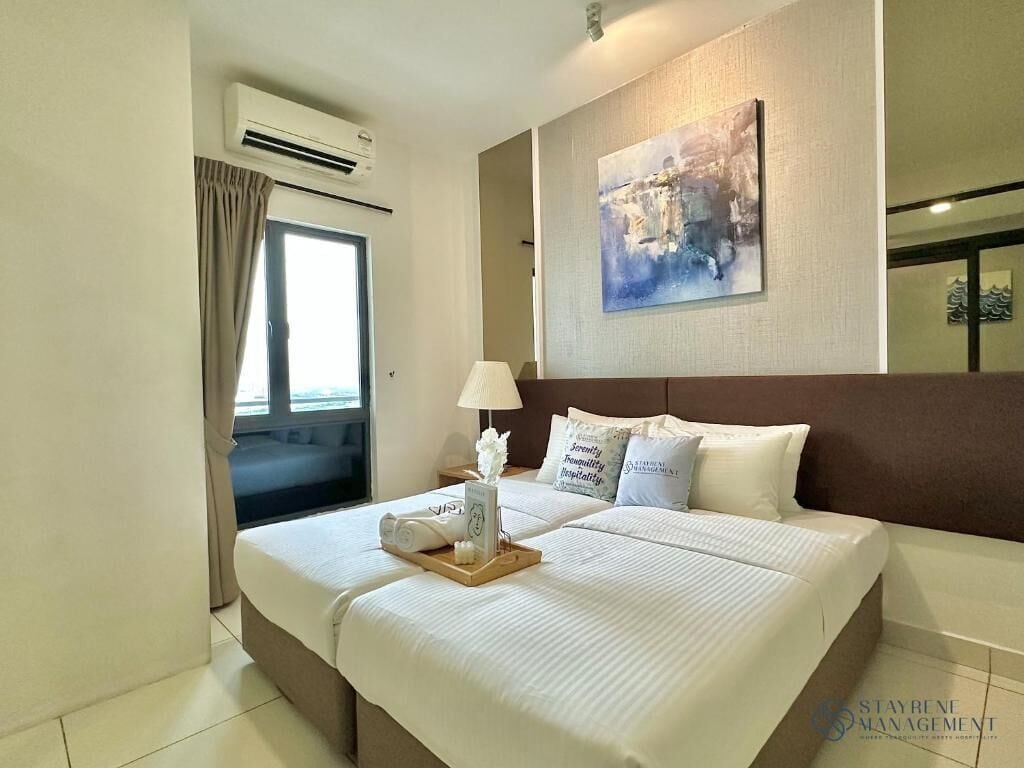 Blackout curtains, iron/ironing board, free WiFi