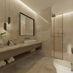 Buồng tắm vòi sen, đồ dùng nhà tắm miễn phí, máy sấy tóc 