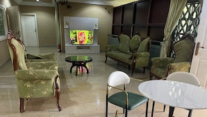 Room, Multiple Bedrooms, Pool View | Living room - Room-flexible 8-bedroom Luxury Apartment (Benin City)