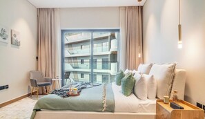 Luxury Apartment, City View | Blackout drapes, iron/ironing board, free WiFi - Manzil - 1BR in Arjan with City Views (Dubai)