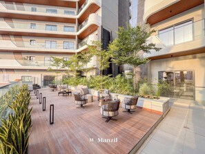 Terrace/patio - Manzil - 1BR in Arjan with City Views (Dubai)