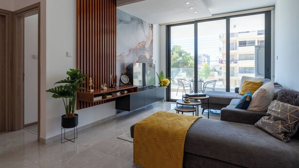 Living area - Flair 1-BR Apt. & Balcony in Larnaca (Larnaca)