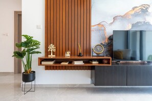 Leilighet, 1 soverom, kjøkken, byutsikt | Innvendig