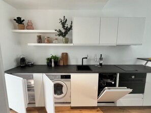 Private kitchen - Modern studio apartments right next to Bietigheim-Bissingen train station (Bietigheim-Bissingen)