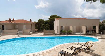 Sea view holiday home, surrounded by Mediterranean scrub with swimming pool