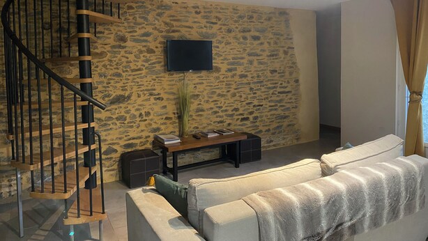 Living area - Cozy vacation rental for 6 people, with a garden in Normandy, near the D-Day beaches (La Luzerne Manche)