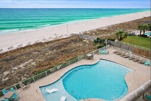 Indoor pool, a heated pool - Stunning 3BR Beachfront Condo - Heated Pool - Orange Beach Enclave #405 (Orange Beach)