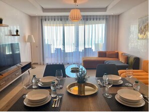 Dining - Marina - Sea & Mosque View - By AppartAli (Casablanca)