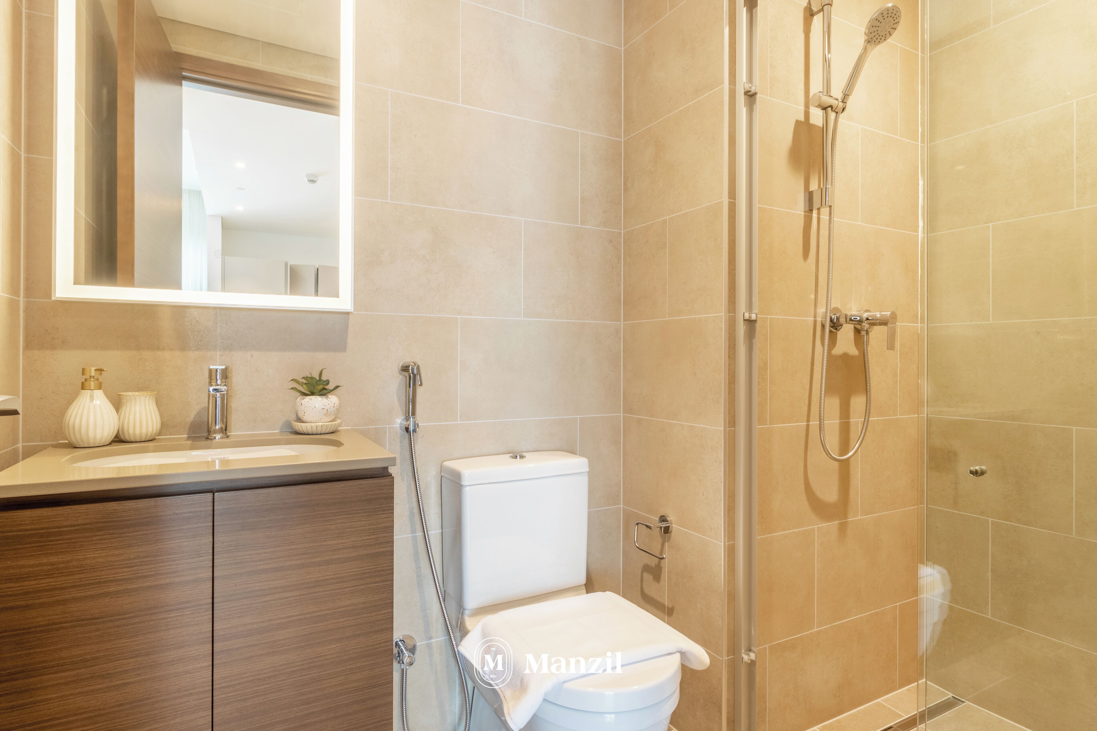 Luxury-Apartment, Stadtblick | Badezimmer