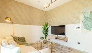 Lyxlägenhet - utsikt mot staden | Vardagsrum