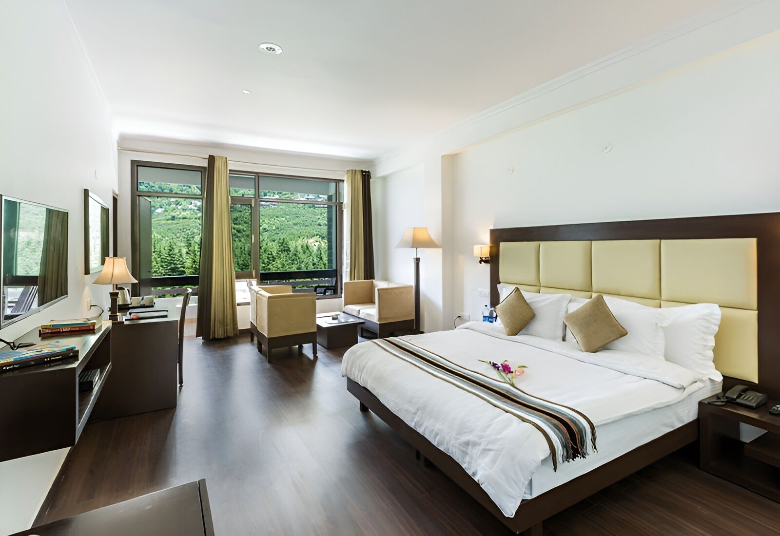 Desk, laptop workspace, free WiFi