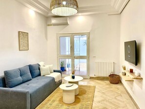 Apartment, 1 Bedroom, Smoking | Living room - Le Petit Zéphyr House Near the Beach (La Marsa)