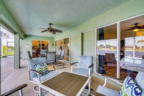 House (3 Bedrooms) | Interior - Boat Dock & Lanai: Waterfront Oasis in Cape Coral! (Cape Coral)