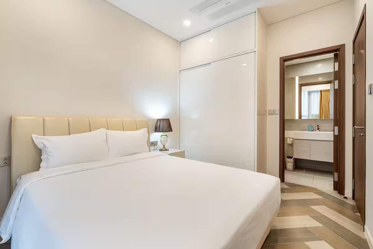 Luxury Apartment, 2 Bedrooms, Balcony, City View | Free minibar, desk, laptop workspace, blackout curtains