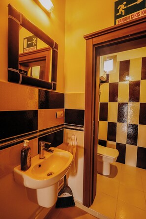 Deluxe Condo, City View | Bathroom | Hair dryer, slippers, towels - taskiran house (Urgup)