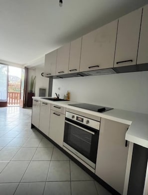 Fridge, microwave, oven, dishwasher - Appartement 40m² 1 chambre, parking et balcon (Aix-les-Bains)