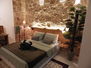 Apartamento, 1 cama Queen, vista para a cidade | Cortinas blackout, ferros/tábuas de passar roupa, Wi-Fi de cortesia