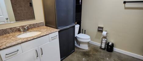 Towels, soap, toilet paper