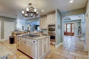 Fridge, microwave, oven, stovetop - 50 Dune Lane – Spacious Oceanside Retreat- Private Pool, Steps from the Beach (Hilton Head Island)