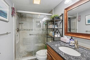 Douche, serviettes fournies