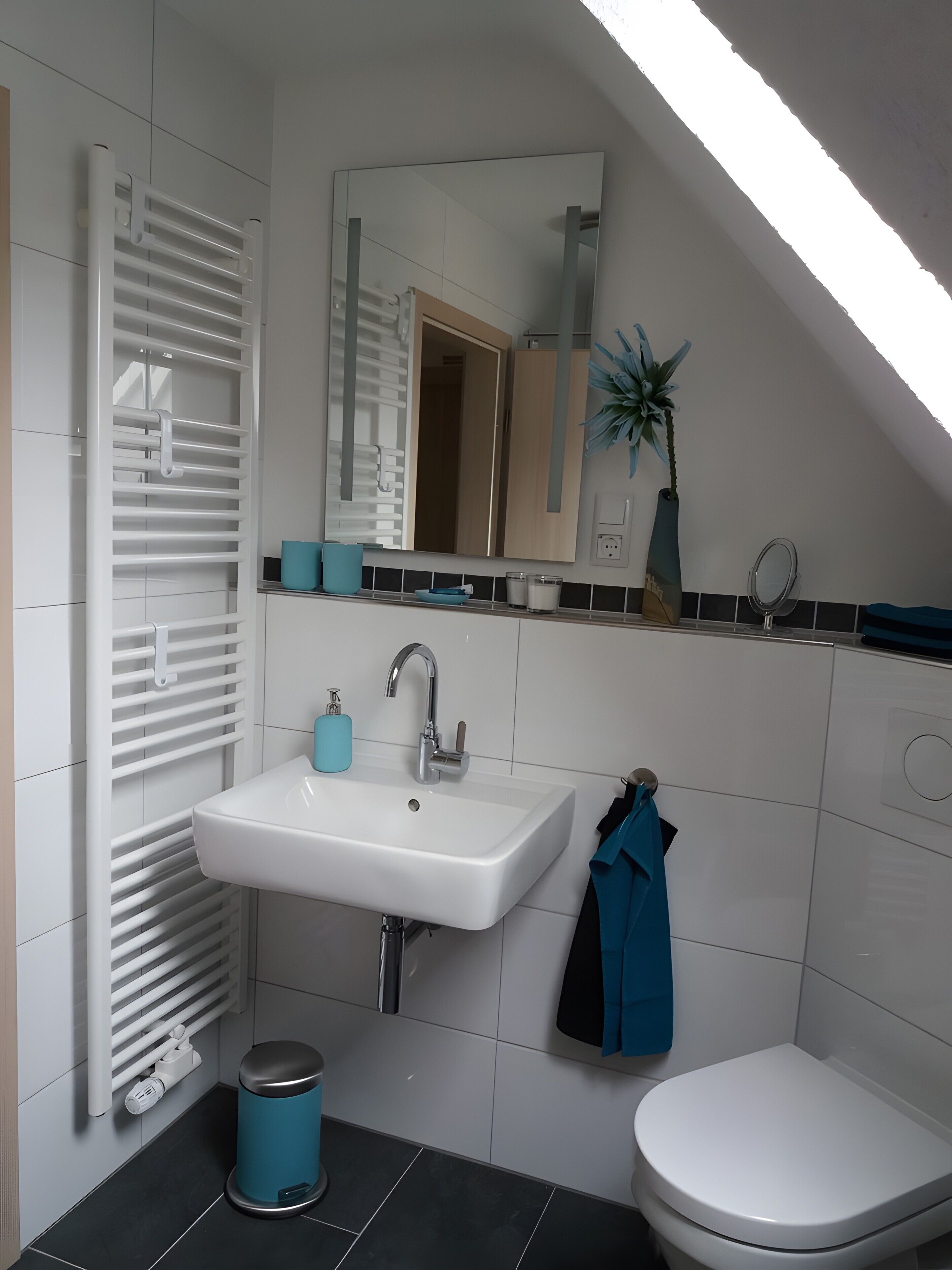 Een douche, een haardroger