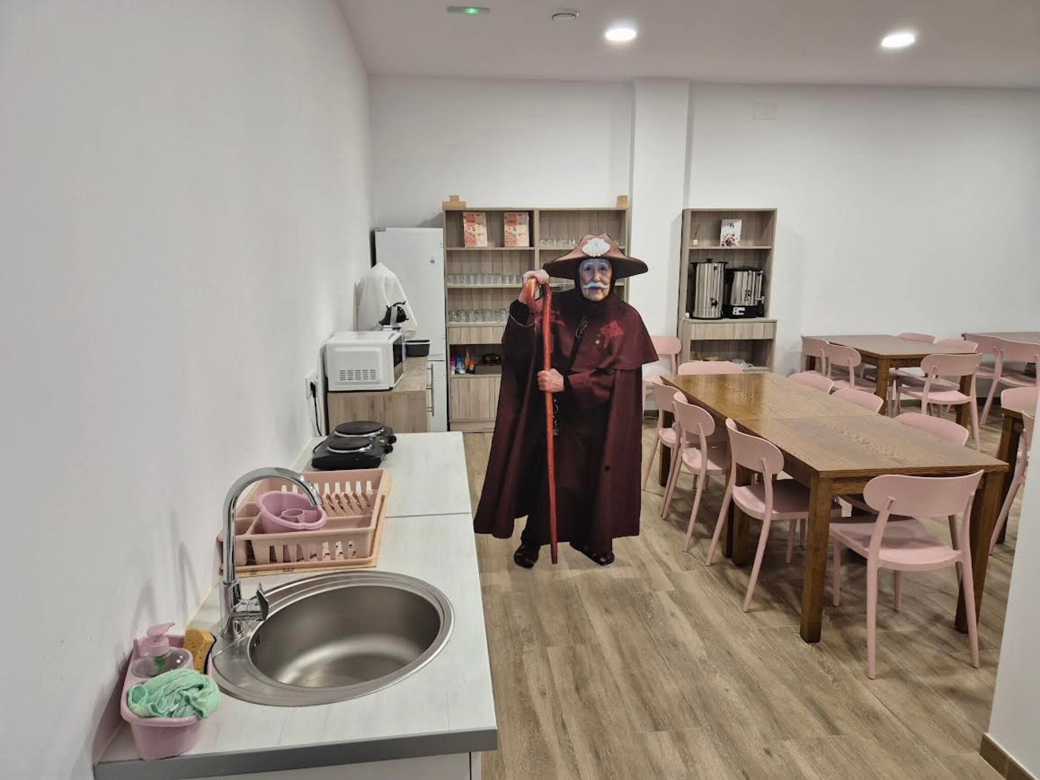 Shared fridge, microwave