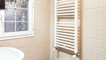 Shower, hair dryer, bidet, soap