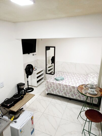 Central Suite with Fan in Belém, close to everything: shopping center, historical center.
