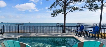New Listing! Custom Waterfront Home! Heated Pool, Boat Dock, Game Room